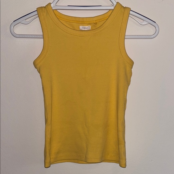 next Tops - Next High Neck Yellow Tank Top(Vests), Size Small